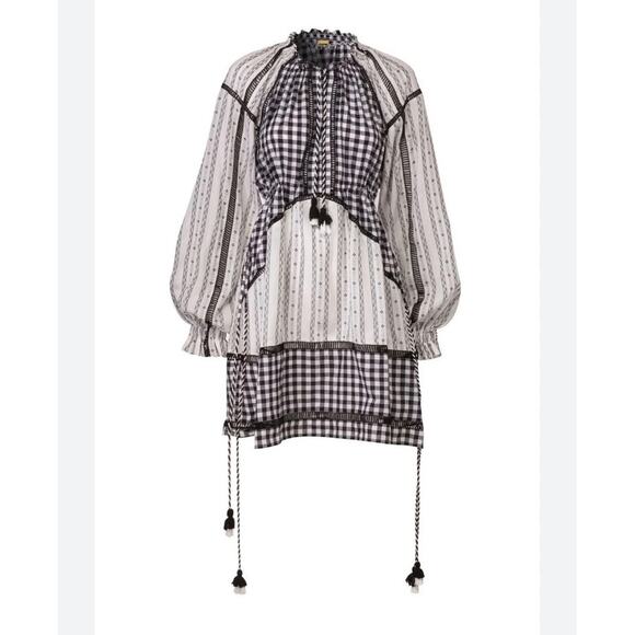 DODO BAR OR Regina Gingham Cotton Mini Dress - Picture 1 of 11